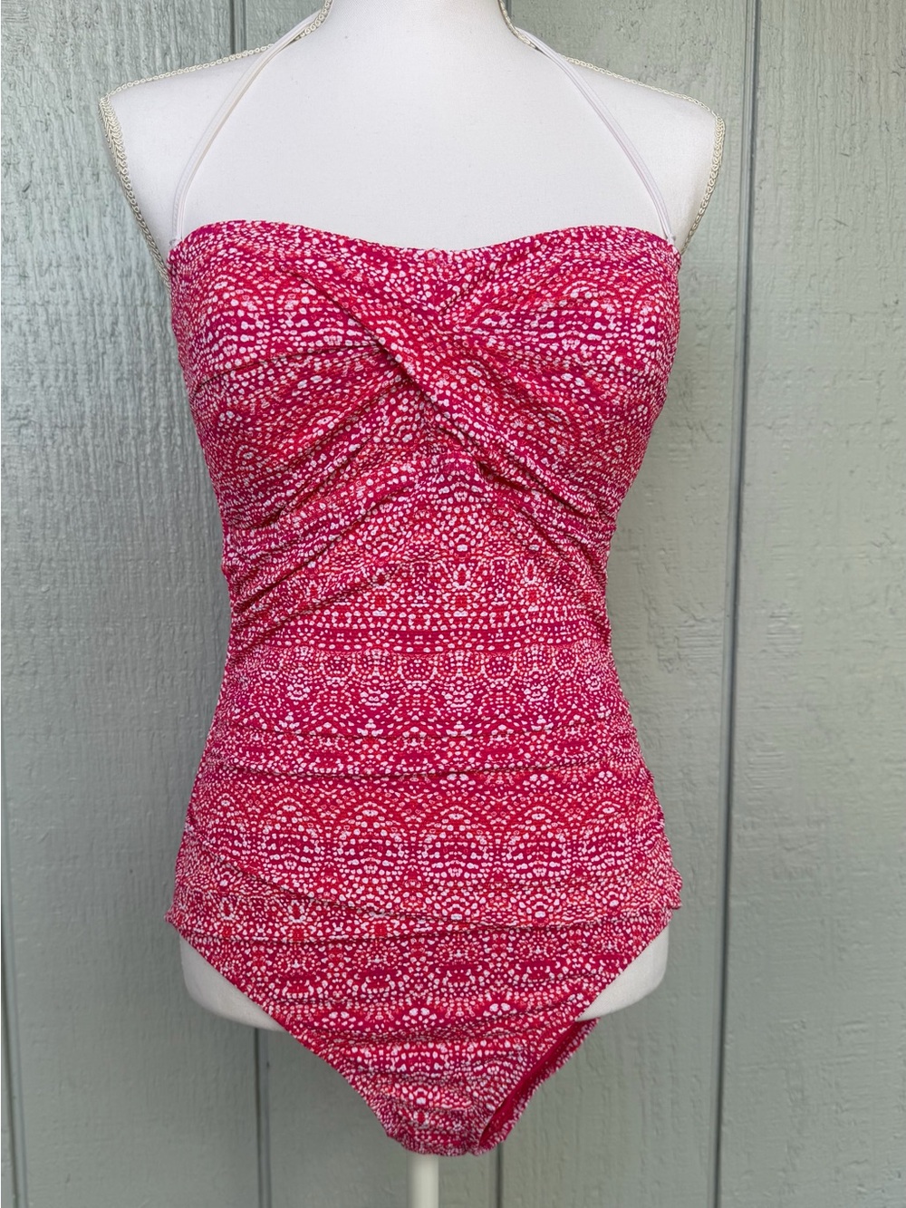 Tommy Bahama Pink Patterned One-Piece Swimsuit women’s size 12 NWOT